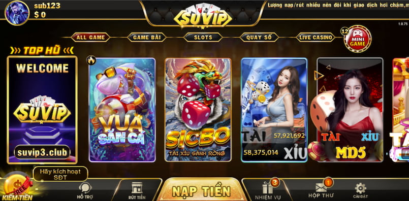 Feedback cổng game Suvip