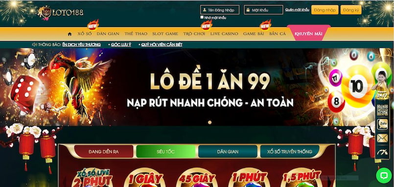 Feedback cổng game đổi thưởng Loto188